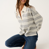 Freddie Rugby Top - Grey Marle Stripe