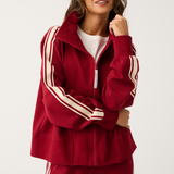 Corey Zip Through Sweater - Mulberry