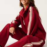 Corey Zip Through Sweater - Mulberry