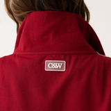 Corey Zip Through Sweater - Mulberry