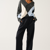 Jett Pant-Charcoal Pinstripe