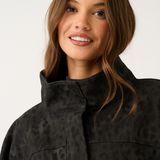 Peta Jacket - Black Washed Leopard