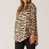 Emmeline Shirt - Taupe Zebra