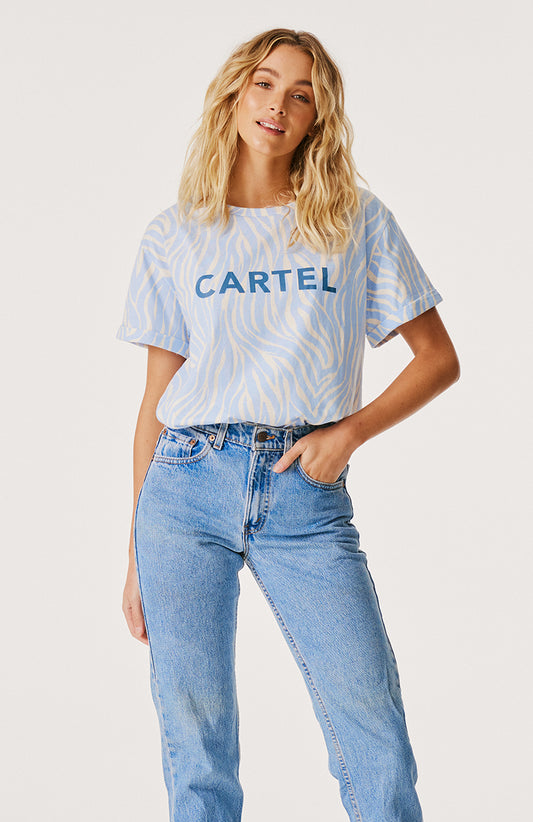 Marlo Tee - Ice Blue Zebra