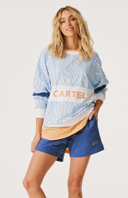 Matilda Sweater - Ice Blue Zebra