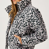 Lillie Puffer Jacket - Crème Leopard